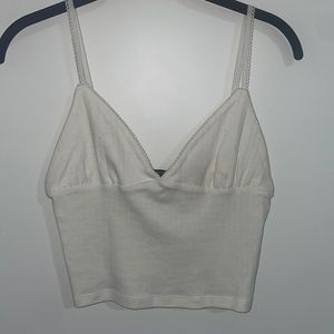 Forever 21 White Cropped shirt